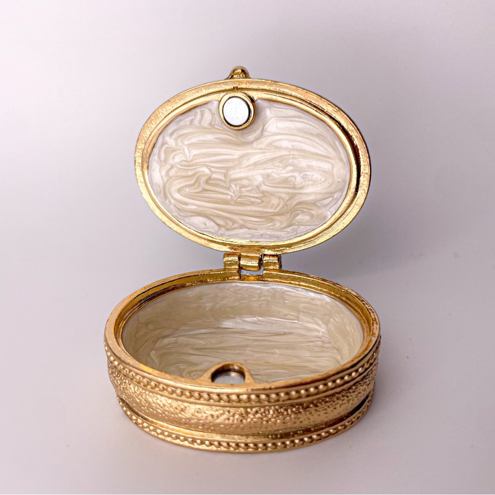 Starry Night by Vincent Van Gogh RARE Small Enamel Trinket Box with Crystal - Picture 10 of 11